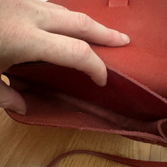MADEWELL Red Small LEATHER FLAP COVER HANDMADE SADDLE MESSENGER Crossbody - Picture 6 of 11